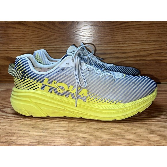 Men's US Sz 12 Hoka One One Rincon 2 1110514 BDBCT Blanc Citrus Running Sneakers - Picture 1 of 8